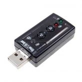 Adaptador Placa De Som Usb 7.1 P/ Entrada P2 Fone Microfone