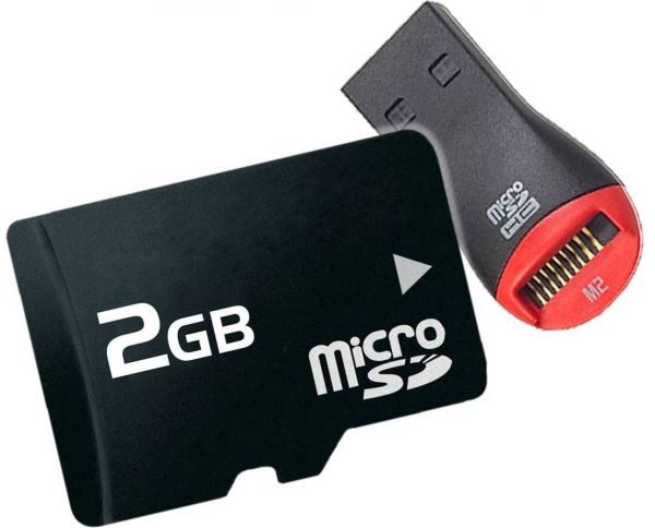 Cartão De Memória Micro Sd 2gb+leitor Usb